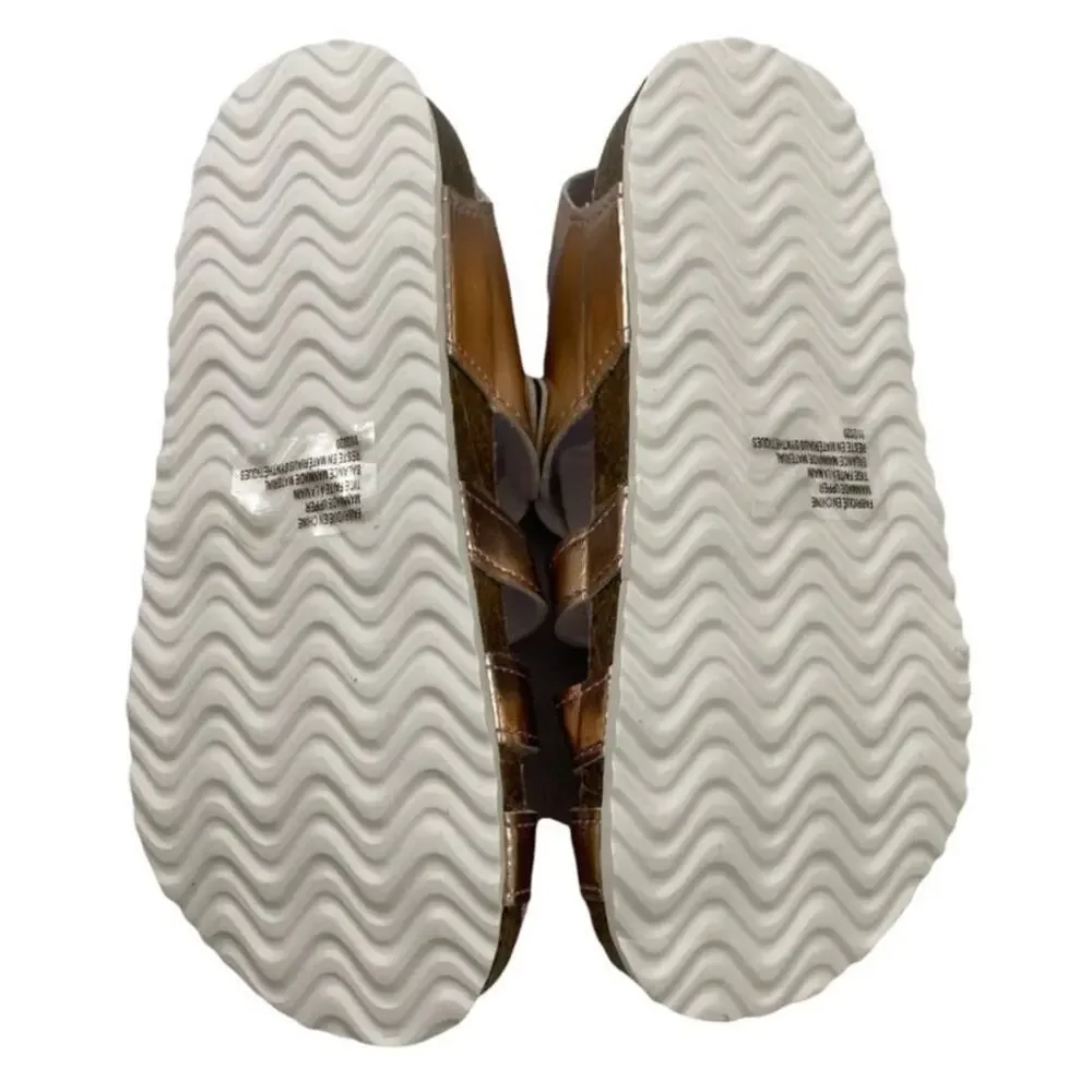 New in Box Tucker + Tate Girls Fisherman Sandals Rose Gold Pink Casual Summer 9M